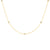 Bezel Set Delicate Beaded Chain Necklace