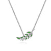 Couture Botanical Foliage Lab Grown Emerald Necklace