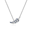 Couture Botanical Foliage Lab Grown Sapphire Necklace