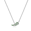 Couture Botanical Foliage Lab Grown Emerald Necklace And Earring Set