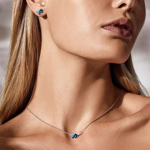 Ocean Breeze Cluster Necklace And Earrings Set