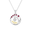 Custom Birthstone "Mom Forever" Tree of Life Necklace with Heart Pendant