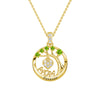 Custom Birthstone "Mom Forever" Tree of Life Necklace with Heart Pendant