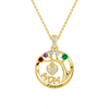 Custom Birthstone "Mom Forever" Tree of Life Necklace with Heart Pendant