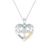 Custom Birthstone Heart Tree Necklace – "Forever MAMA" Pendant
