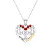 Custom Birthstone Heart Tree Necklace – "Forever MAMA" Pendant