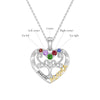 Custom Birthstone Heart Tree Necklace – "Forever MAMA" Pendant