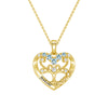 Custom Birthstone Heart Tree Necklace – "Forever MAMA" Pendant