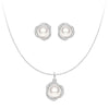 Freshwater Pearl Pendant Necklace And Earrings Set