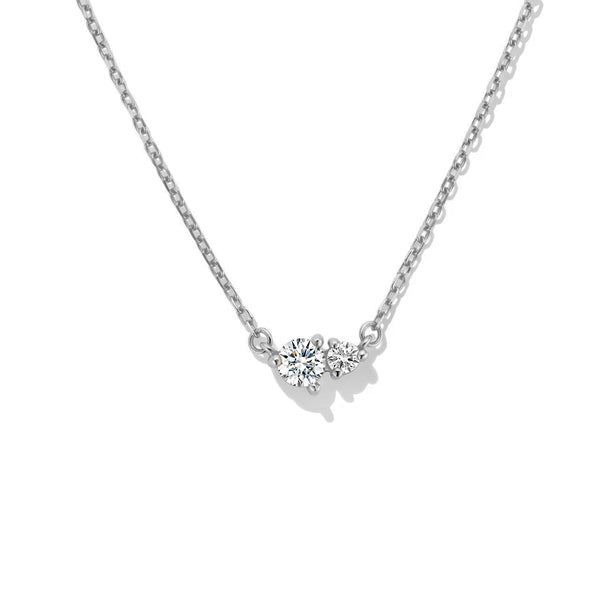 Toi et Moi Moissanite Pendant Necklace