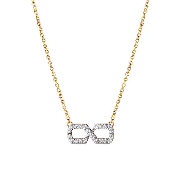 Infinity Pave Moissanite Pendant Necklace