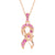 “Blossom Of Hope” Pink Ribbon Breast Cancer Awareness Necklace