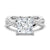 Twisted Band Princess Cut Moissanite Engagement Ring