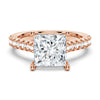 Princess Cut Pavé Moissanite Engagement Ring