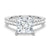 Princess Cut Pavé Moissanite Engagement Ring