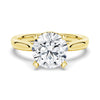 Secret Solitaire Round Moissanite Engagement Ring