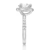 Brilliant Heart Moissanite Halo Engagement Ring