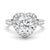 Brilliant Heart Moissanite Halo Engagement Ring