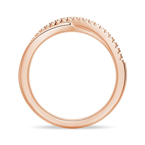 Petite Twisted Band Sterling Silver Wedding Band