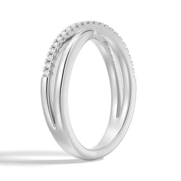 Petite Twisted Band Sterling Silver Wedding Band