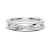 Micropavé Oval Moissanite Ring Set with Matching Stacking Band