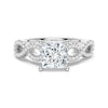 1.5 CT. Twisted Band Princess Cut Moissanite Engagement Ring