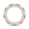 6.6 CT. Lab Grown White Sapphire with Citrine Gemstone Band