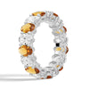 6.6 CT. Lab Grown White Sapphire with Citrine Gemstone Band