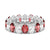 6.6 CT. Lab Grown White Sapphire with Ruby Gemstone Band