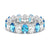 6.6 CT. Lab Grown White Sapphire withBlue Topaz Gemstone Band
