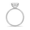 Six Prong Solitaire Moissanite Couple's Ring Set with Men's Wedding Band