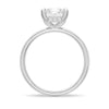 Four Prong Radiant Solitaire Moissanite Engagement Ring With Hidden Halo