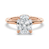 Four Prongs Oval Solitaire Moissanite Engagement Ring