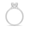 Emerald Cut Moissanite Engagement Ring With Hidden Halo