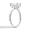 Emerald Cut Moissanite Engagement Ring With Hidden Halo