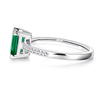 Petite Micropavé Emerald Cut Emerald Ring