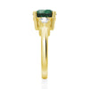 1.5 CT. Classic Three StoneEmerald and White Sapphire Ring