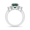 1.5 CT. Classic Three StoneEmerald and White Sapphire Ring