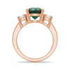 1.5 CT. Classic Three StoneEmerald and White Sapphire Ring