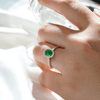 2 CT. Oval Emerald with Classic Halo Ring