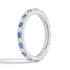 Pavé Blue Sapphire and White Sapphire Eternity Ring