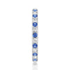 Pavé Blue Sapphire and White Sapphire Eternity Ring