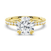 Round Cut Moissanite Ring Set with Matching Stacking Band