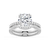 Solitaire Round Cut Engagement Ring Set With Matching Wedding Band