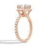 Round Brilliant Micropavé Halo Moissanite Engagement Ring