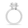 Round Brilliant Micropavé Halo Moissanite Engagement Ring