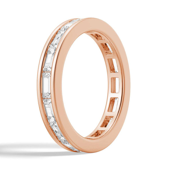 3.21 CT. Channel Set Baguette Cut Moissanite Wedding Eternity Band