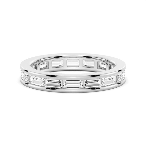 3.21 CT. Channel Set Baguette Cut Moissanite Wedding Eternity Band
