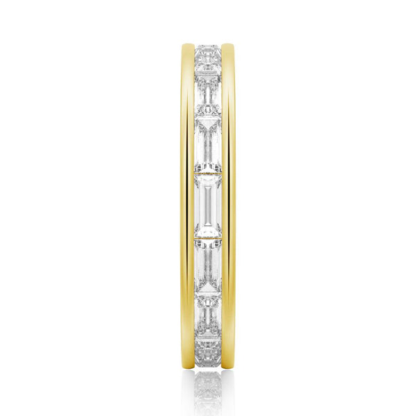 3.21 CT. Channel Set Baguette Cut Moissanite Wedding Eternity Band