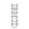 8.9 CT. Prong Set Emerald Cut Moissanite Eternity Wedding Band